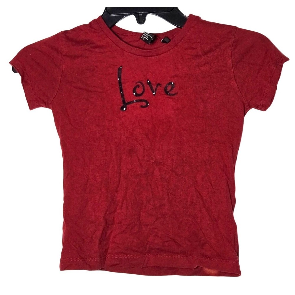 St Jude Childrens Research Hospital Love T-Shirt Small Y2K 2000s Sequin Baby Tee
